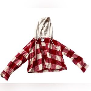 American Eagle Outfitters Red Plaid Crop Top